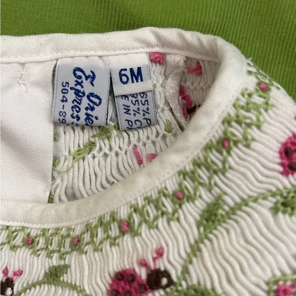 Smocked Ladybug 6 Month Top & Pants - Picture 5 of 5